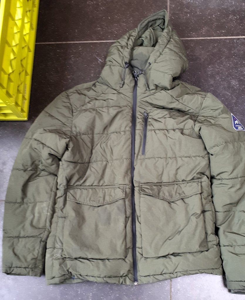 Jack & Jones winterjas maat L, Kleding | Heren, Jassen | Winter, Maat 52/54 (L), Ophalen of Verzenden, Zo goed als nieuw, Groen
