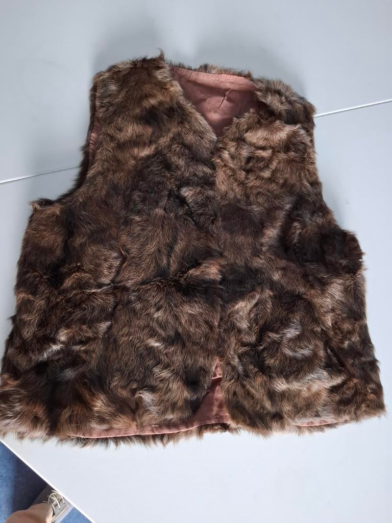 Echt bont gilet, linnen gevoerd,, Ophalen of Verzenden