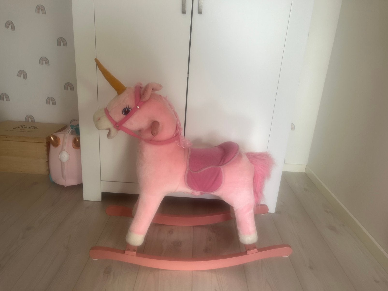 Unicorn hobbelpaard met geluidseffecten, Ophalen, Gebruikt