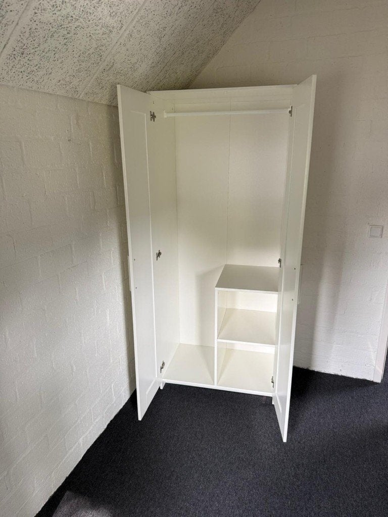Witte kledingkast (Brimnes) met 2 deuren, Ophalen, Met deur(en), Gebruikt, 50 tot 100 cm