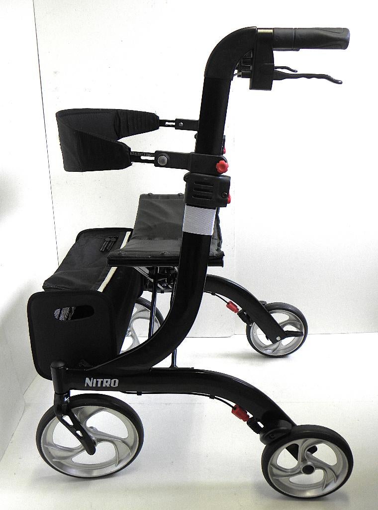 Prima zwarte Drive Nitro rollator model M, Diversen, Ophalen of Verzenden, Zo goed als nieuw