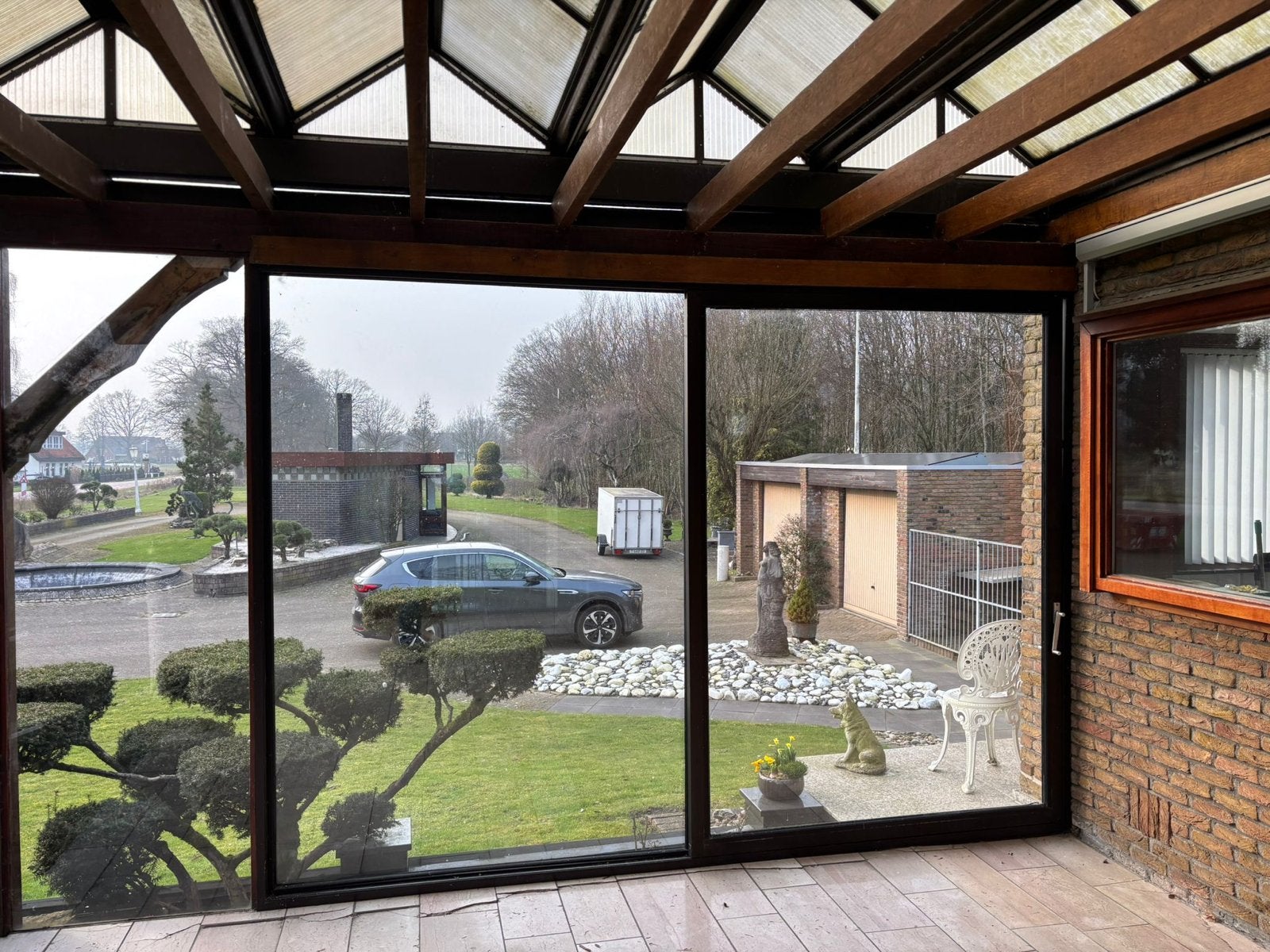 Transparant dak 5x5m voor terrasoverkapping, carport of kas, Ophalen, Gebruikt, Overige typen