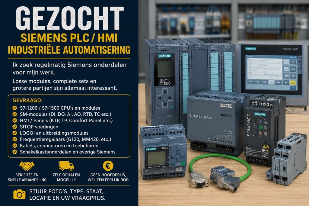 GEZOCHT – Siemens PLC HMI S7-1200 S7-1500 LOGO onderdelen, Ophalen of Verzenden