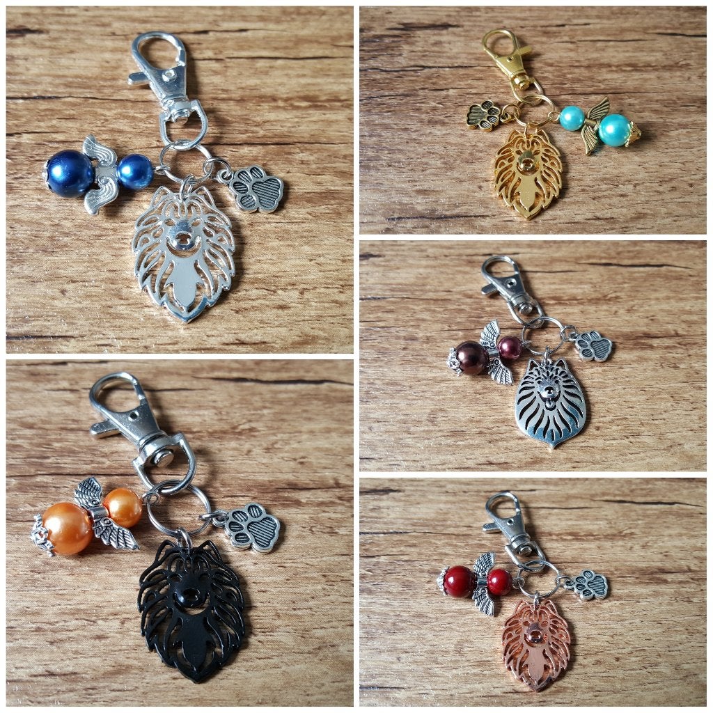 Sleutelhanger Tashanger Samojeed met geluksengeltje, Verzenden, Nieuw, Dier of Natuur