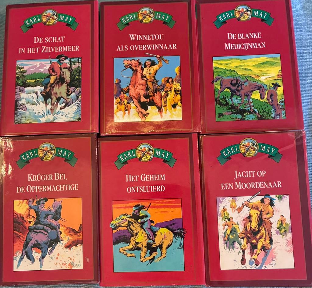 Reeks van 6 mooie boeken over Winnetou, Ophalen of Verzenden, Zo goed als nieuw, Fictie