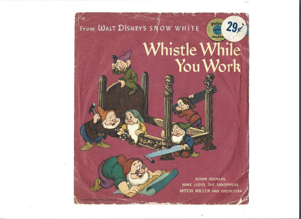 Walt Disney : De 7 Dwergen van Sneeuwwitje singeltje, Verzenden, 1940 tot 1960, Kinderen
