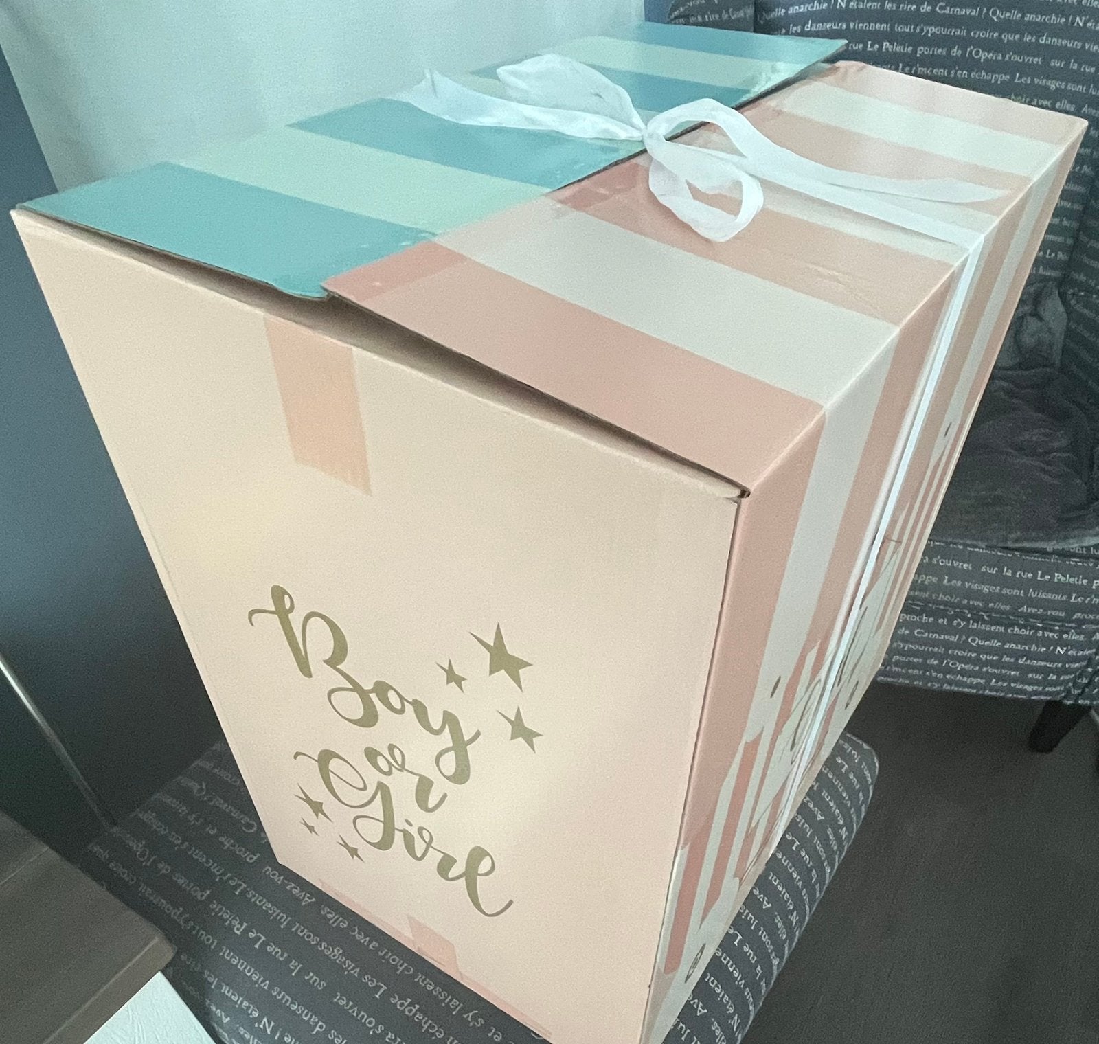Gender reveal pakket, Ophalen, Zo goed als nieuw, Versiering, Abraham of Sarah