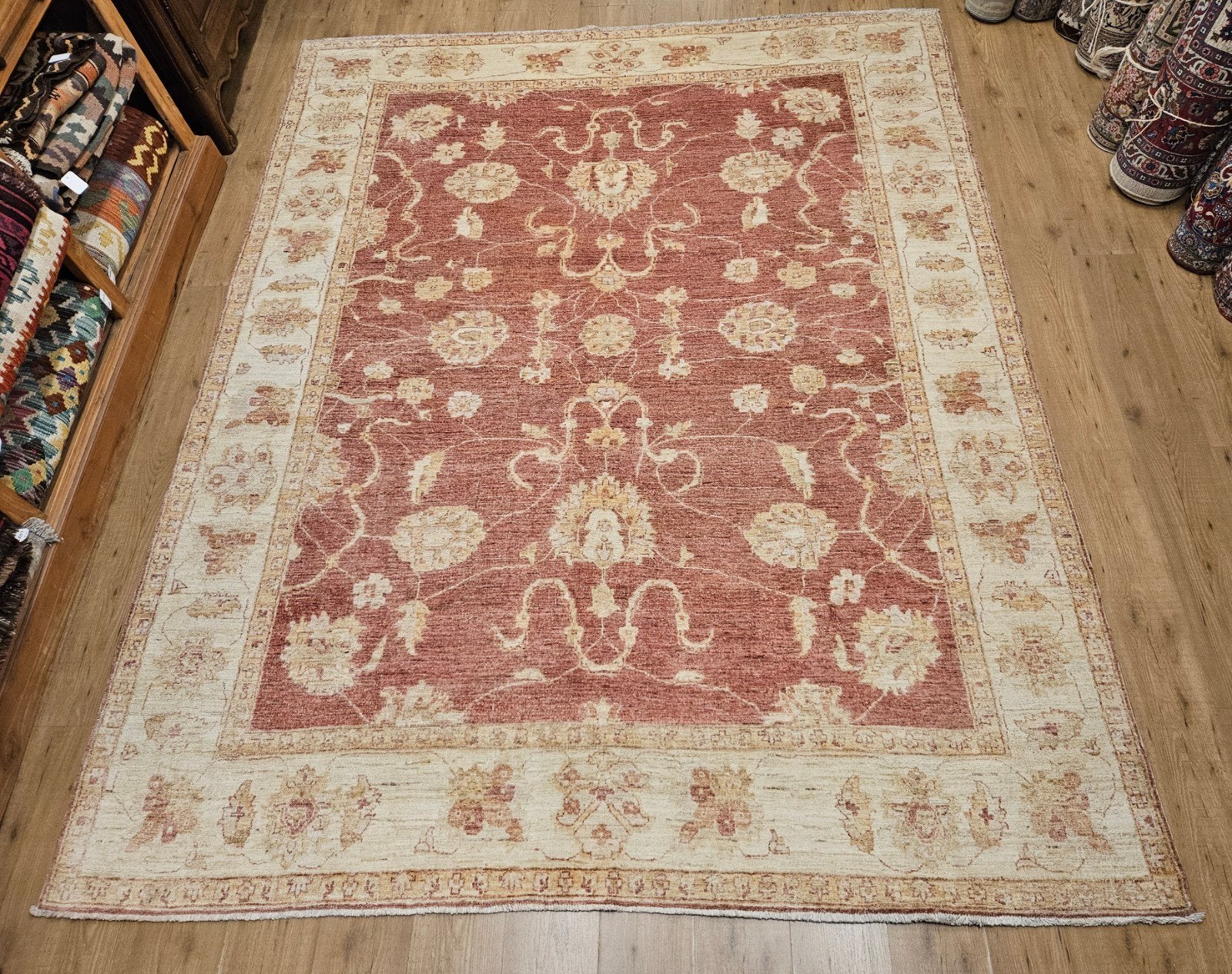 Handgeknoopt oosters tapijt ziegler 299x235, Huis en Inrichting, Stoffering | Tapijten en Kleden, Info@SlatsAntiek.nl, Perzisch