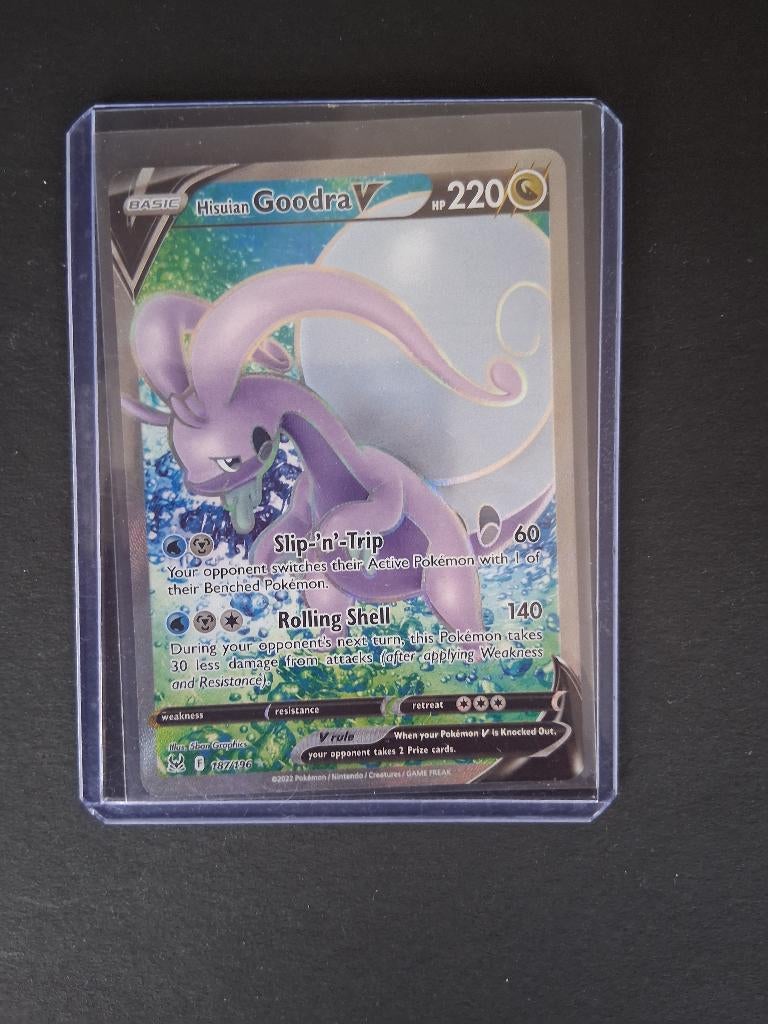 Hisuian Goodra V 187/196 (Lost Origin) NM, Ophalen of Verzenden, Nieuw, Losse kaart, Foil