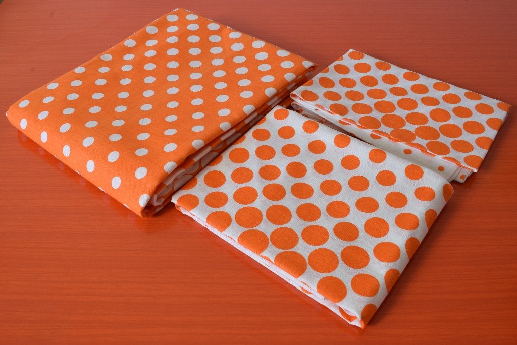 Retro vintage tweepersoons jaren 70 laken met 2 slopen, Overige typen, Oranje, Ophalen of Verzenden, Nieuw