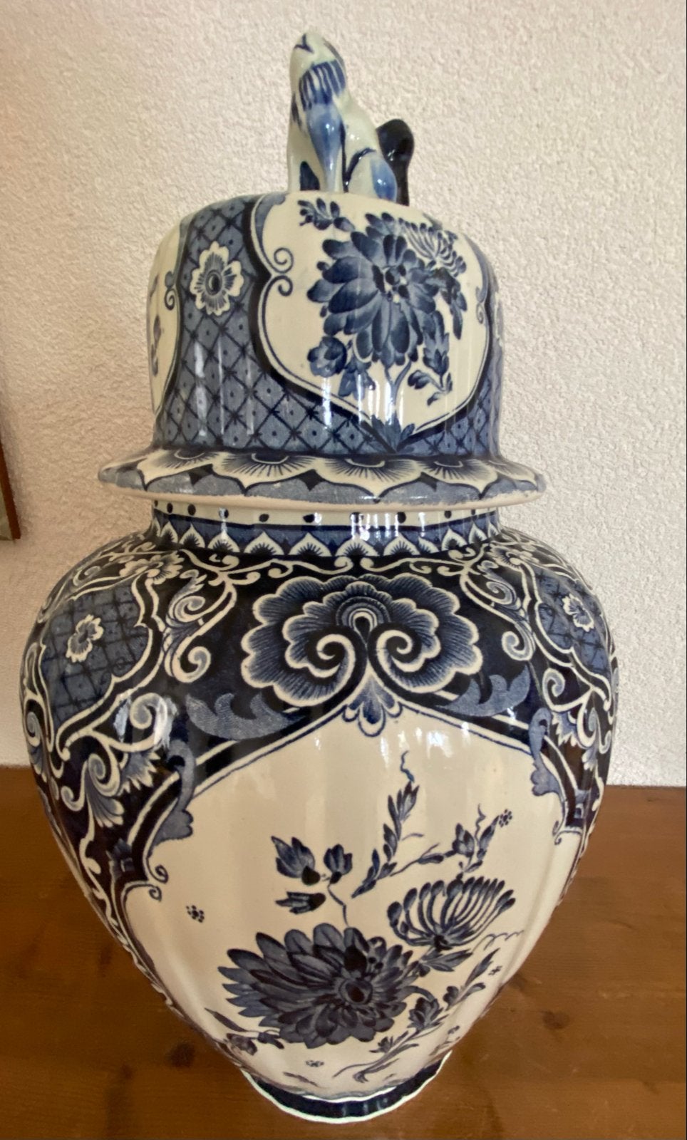 Prachtige Delfts Blauwe Set: Pot met Deksel en 2 Vazen, Antiek en Kunst, Ophalen