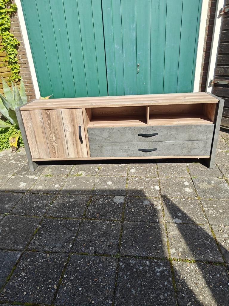 TV meubel van WOONENZO, Ophalen, Gebruikt, 150 tot 200 cm, Minder dan 100 cm