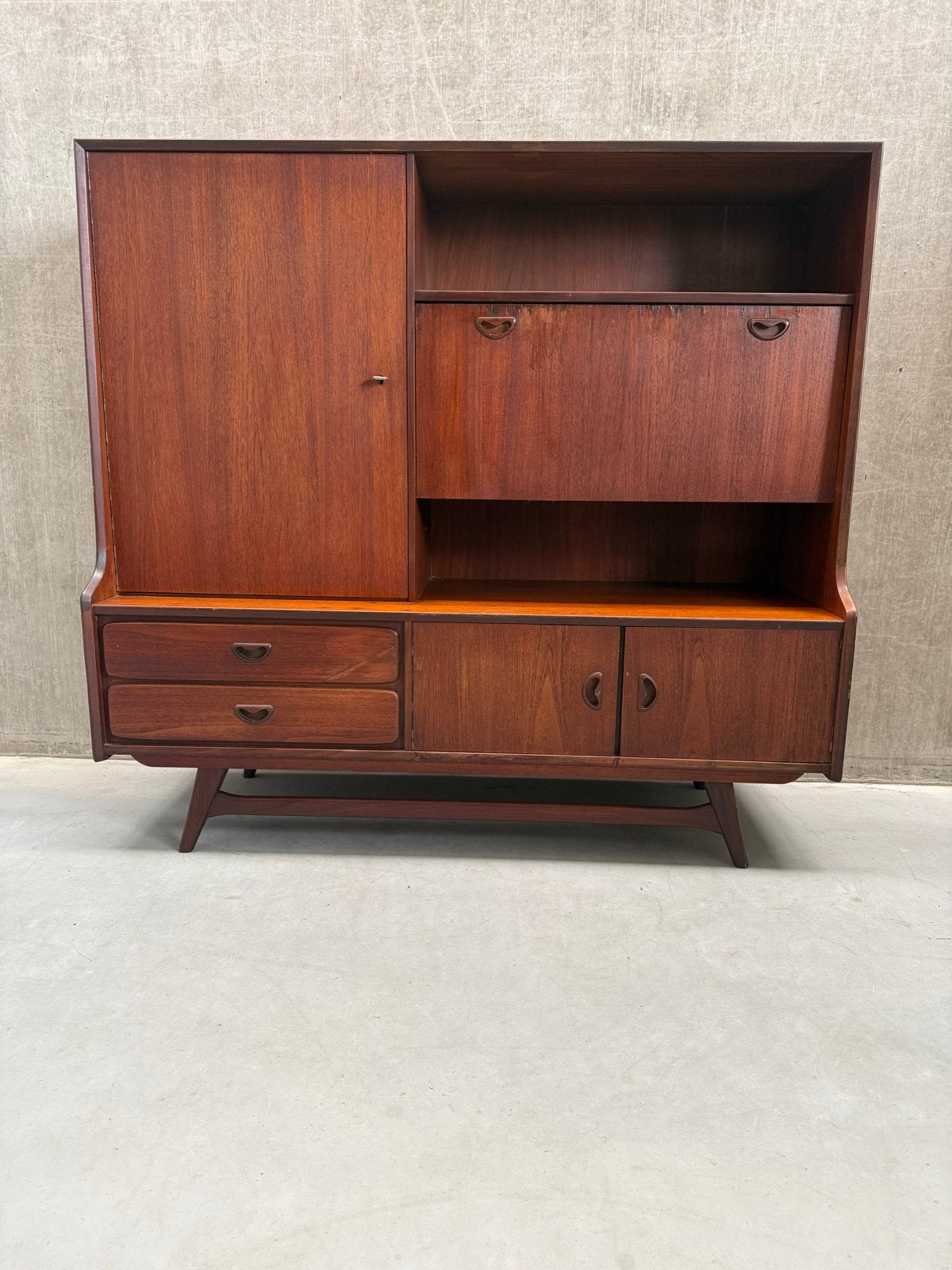 Vintage Highboard Louis van Teeffelen voor Wébé Holland, Gebruikt, Ophalen of Verzenden, X, X