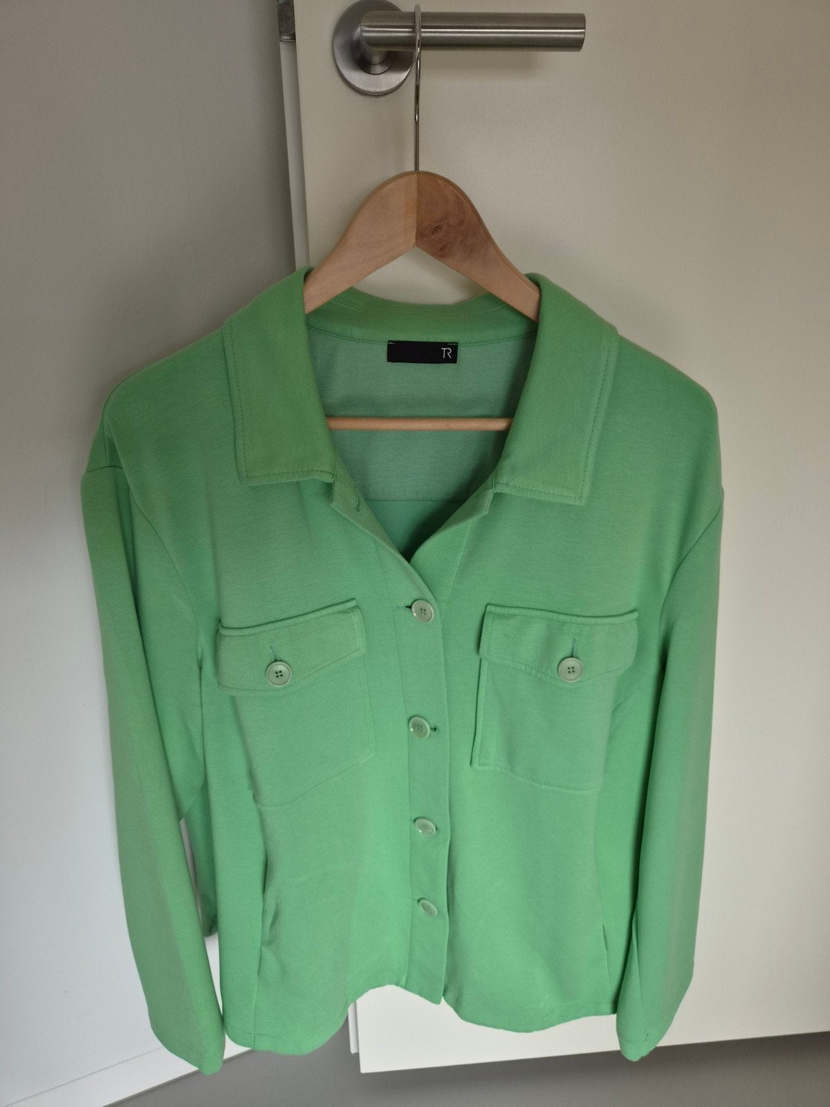 Groen jasje/blouse met knopen en zakken, Tomas Rabe, Verzenden, Maat 46/48 (XL) of groter, Zo goed als nieuw