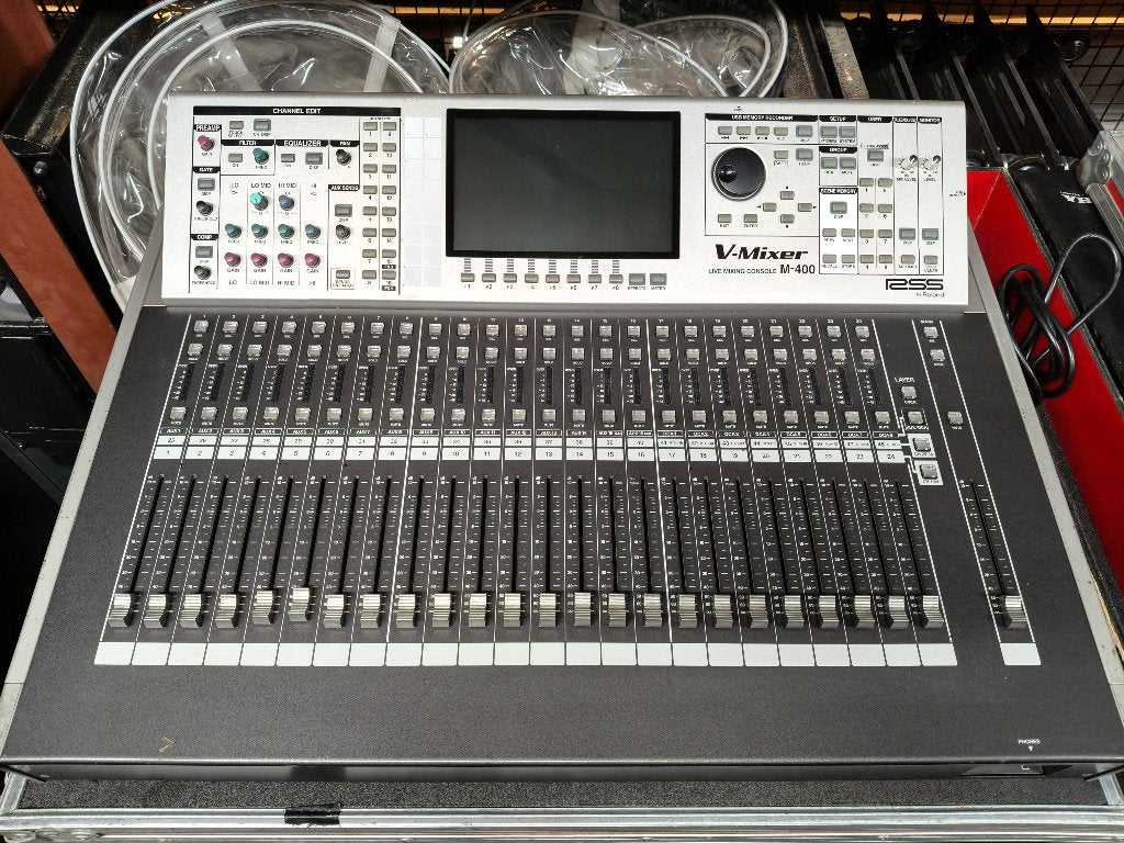 Roland M-400 digitale mixer + Stageblocks (2x beschikbaar!), Ophalen, Gebruikt, 20 kanalen of meer, Microfooningang