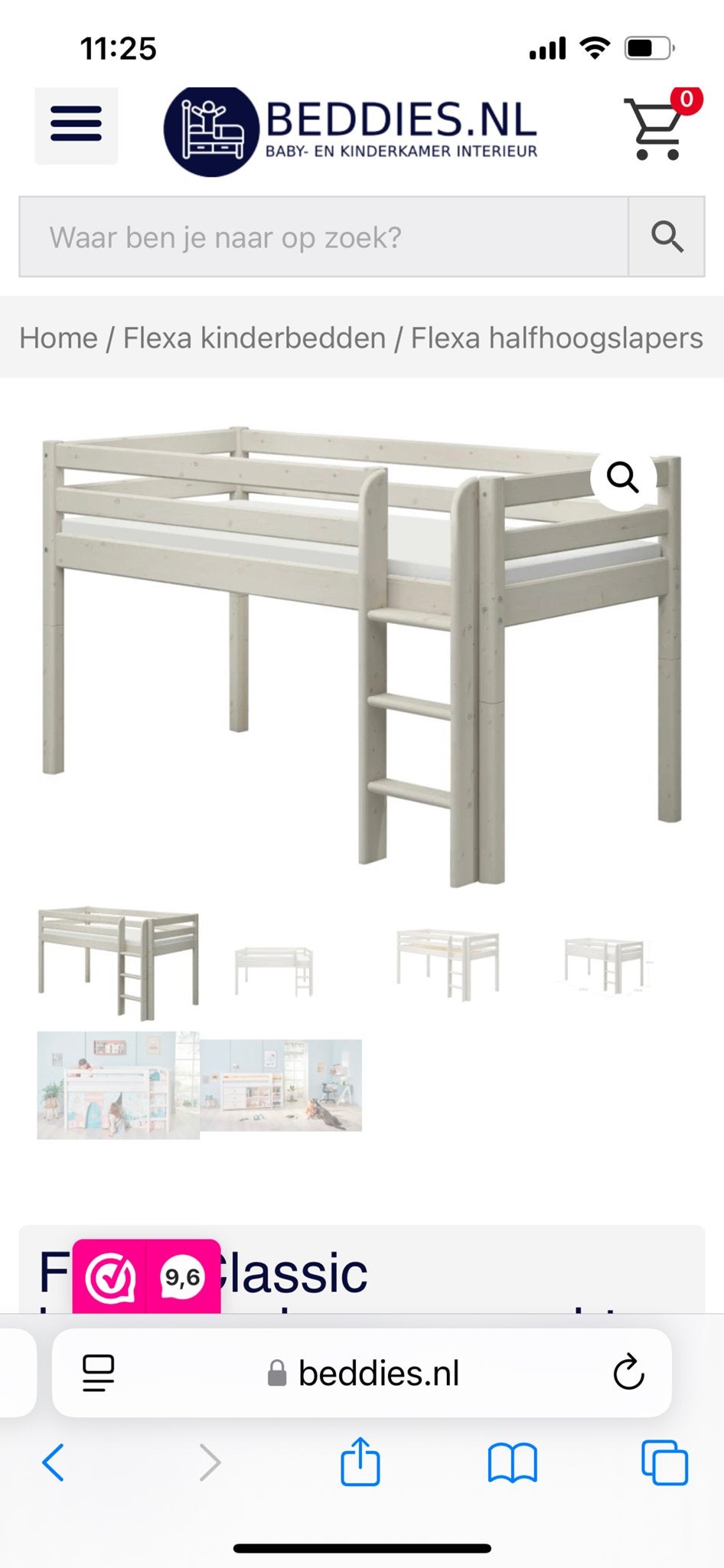 Flexa Classic halfhoogslaper - Gebruikt, goede staat, Ophalen, Gebruikt, 90 cm, Eenpersoons