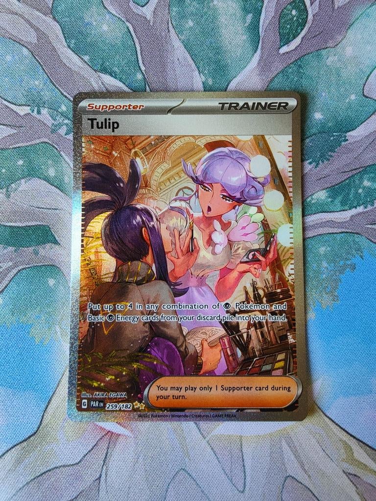 Pokemon paradox rift tulip illustration 259/182, Ophalen of Verzenden, Nieuw, Losse kaart, Foil