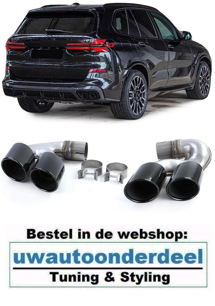 Uitlaat Sierstuk Dubbel Rond Black Voor BMW X5 G05 M Pack 40