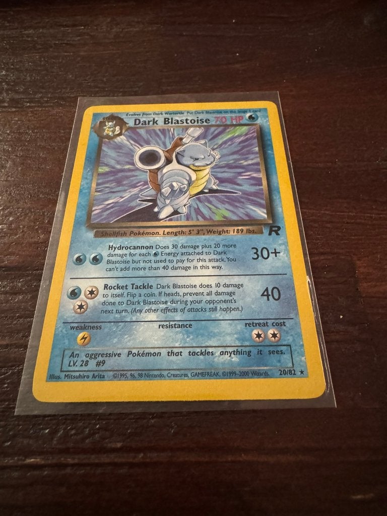 Pokémon Team Rocket 20/82 Dark Blastoise (Engels), Ophalen of Verzenden, Zo goed als nieuw, Losse kaart