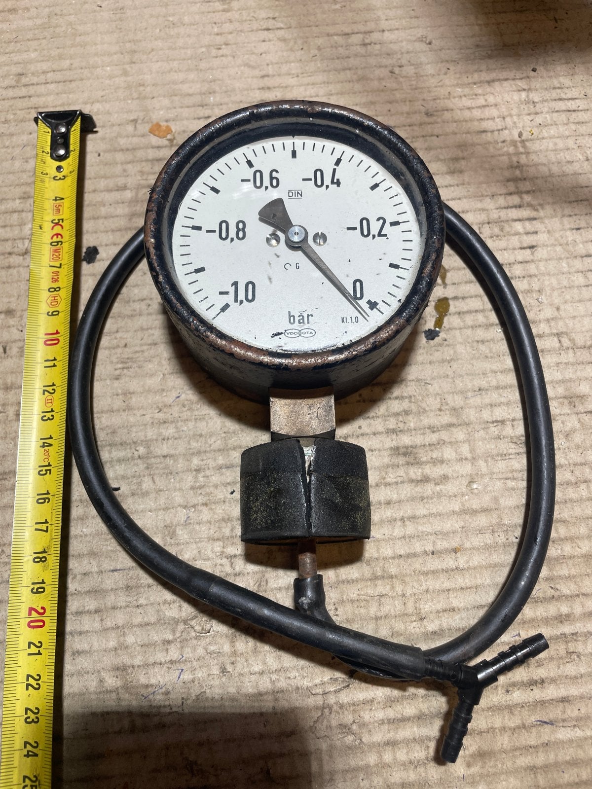 Vintage vacuümmeter / manometer - DIN bar, Ophalen, Gebruikt