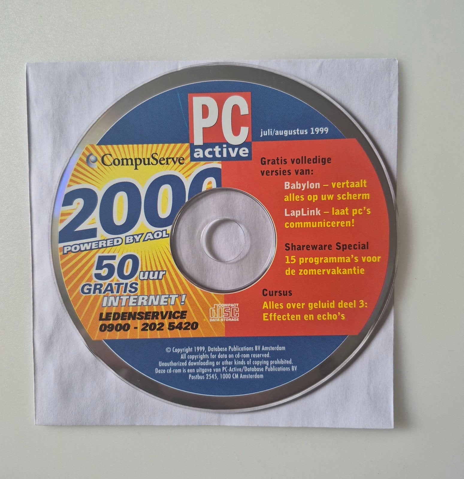 PC Active CD-ROM juli/augustus 1999 - CompuServe 2000, Computers en Software, Ophalen of Verzenden, Gebruikt, Windows