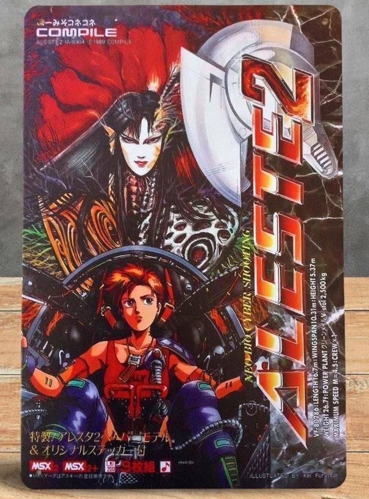 MSX ALESTE 2 Videogame Metalen Wandbord Poster, Spelcomputers en Games, Games | Overige, Avontuur en Actie, Verzenden, 1 speler