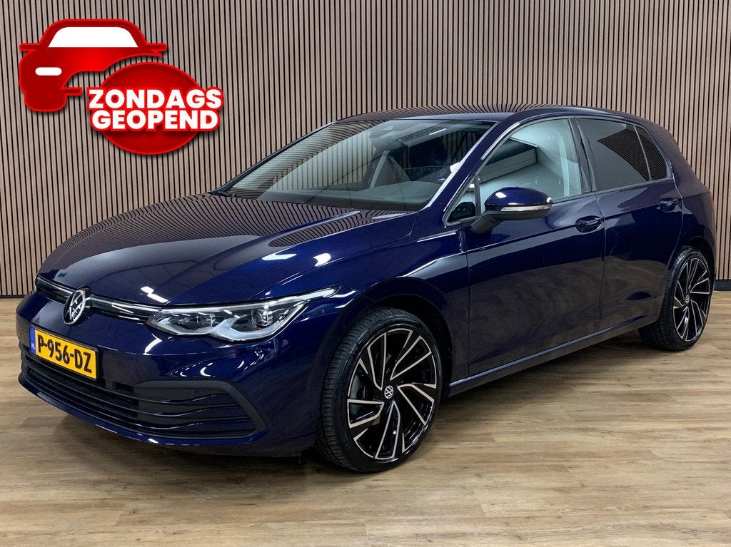 Volkswagen Golf 1.5 eTSI R-Line|LED|Automaat|Sfeerverlichtin, Stof, 4 cilinders, 150 pk, Blauw