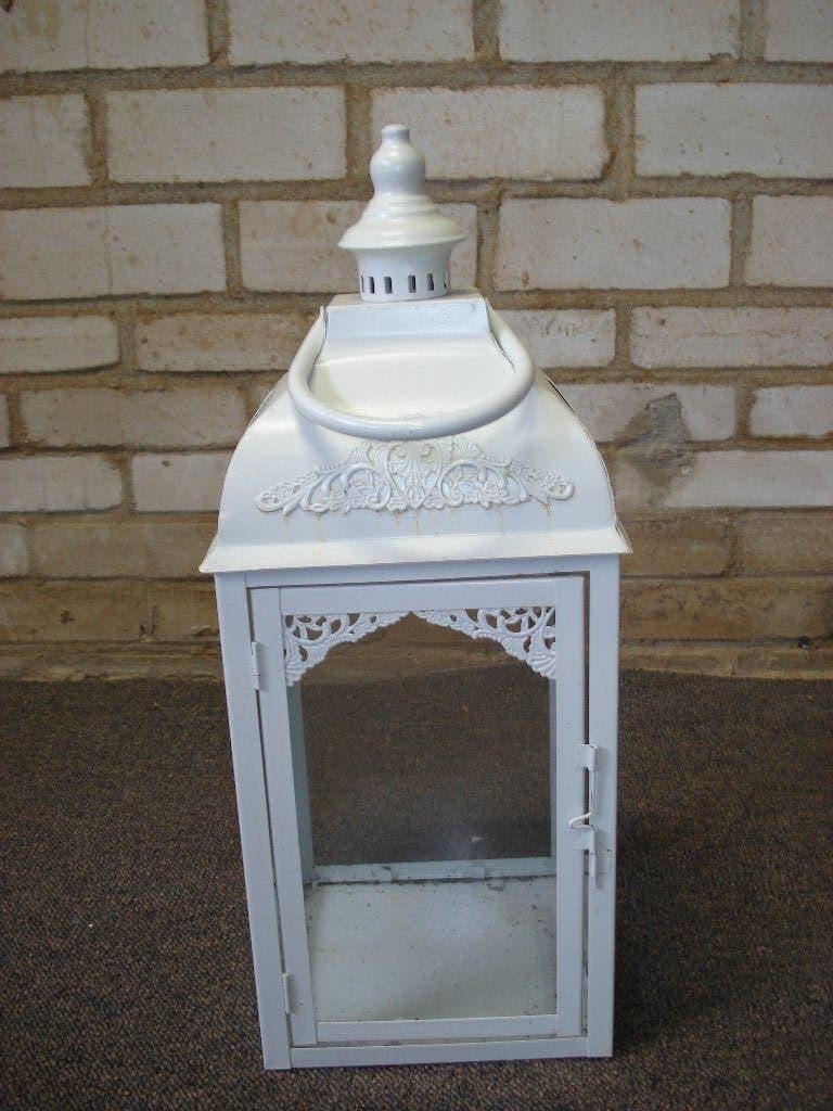 windlicht  wit groot  50 cm Hoog, Windlicht, Wit, Ophalen of Verzenden, Glas