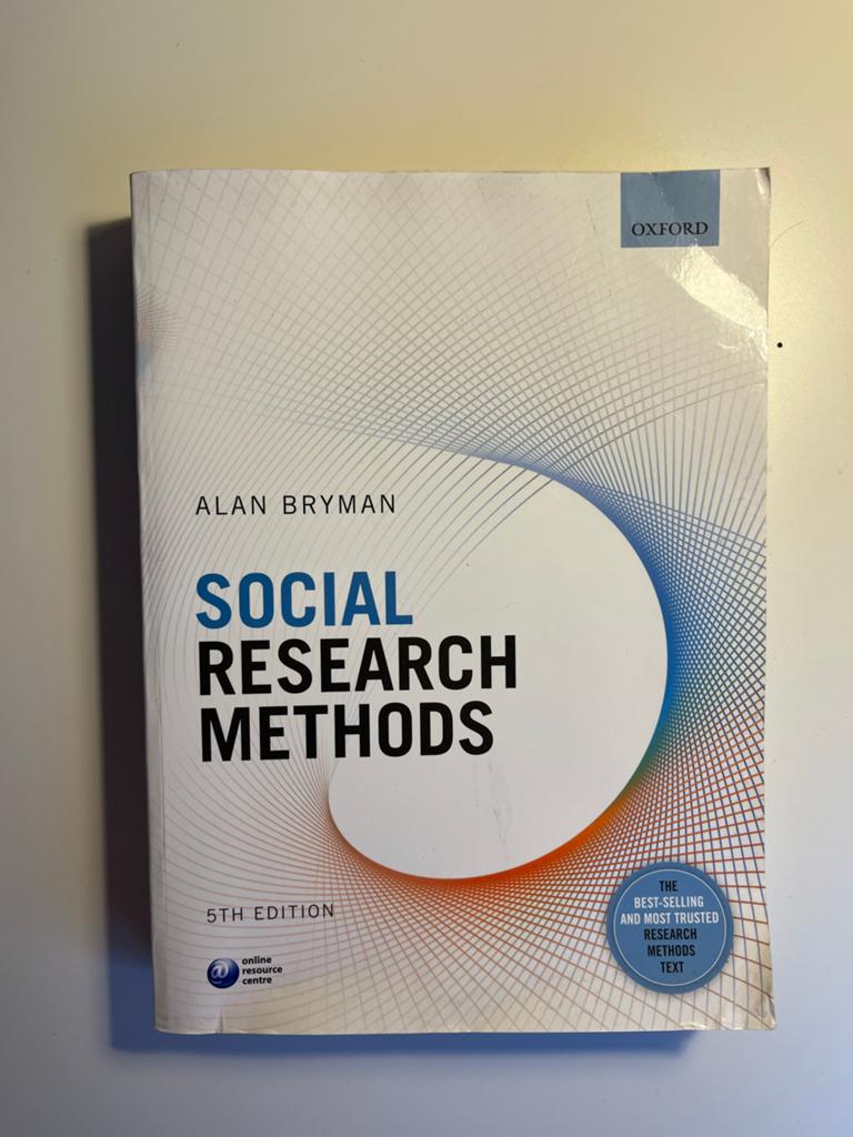 Social Research Methods - Alan Bryman (vijfde editie), Boeken, Ophalen of Verzenden, Gamma, Zo goed als nieuw, WO