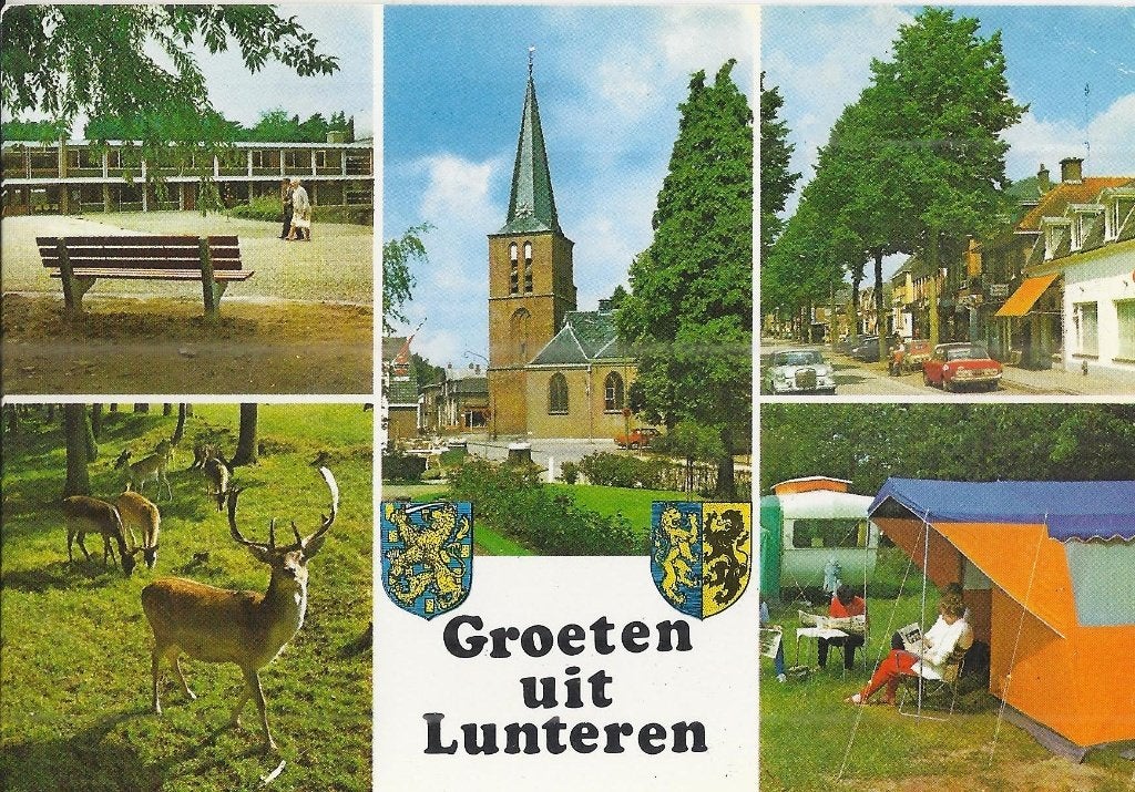 Kr1423 Gelopen ansichtkaart groeten uit lunteren, Ophalen of Verzenden, 1980 tot heden, Gelopen, Gelderland
