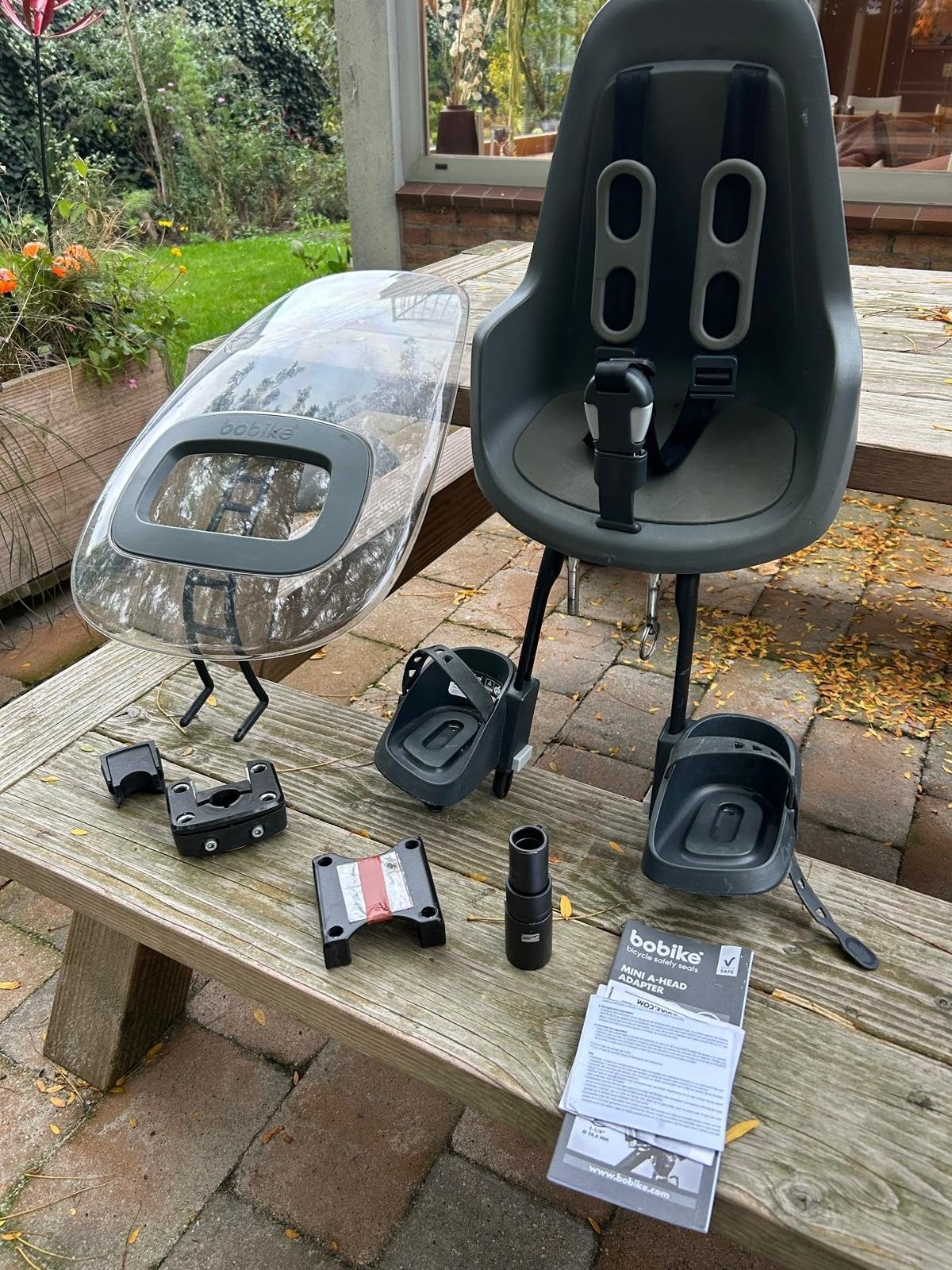 Bobike Mini Exclusive fietszitje met windscherm, Fietsen en Brommers, Ophalen, Gebruikt, Voorzitje, Bobike