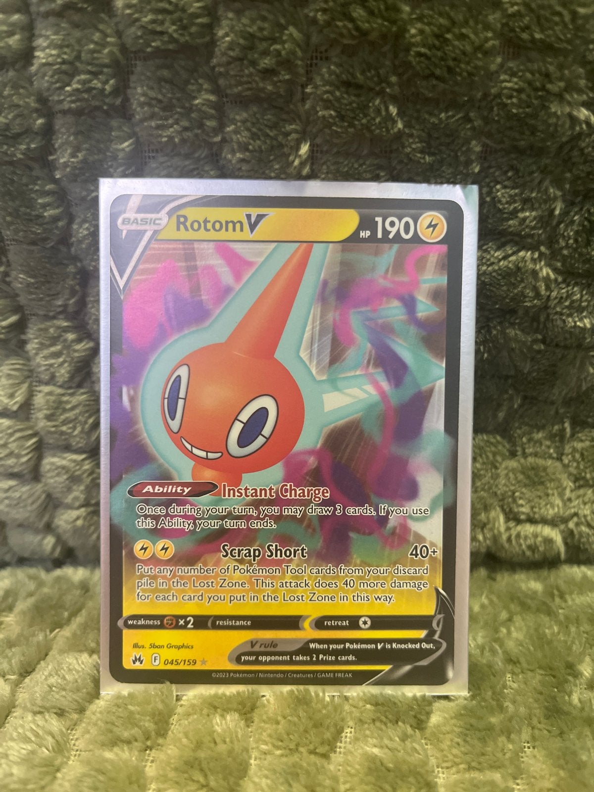 Rotom V 045/159 Pokémon Kaart gem mint prijs incl verzenden, Verzenden, Zo goed als nieuw, Losse kaart