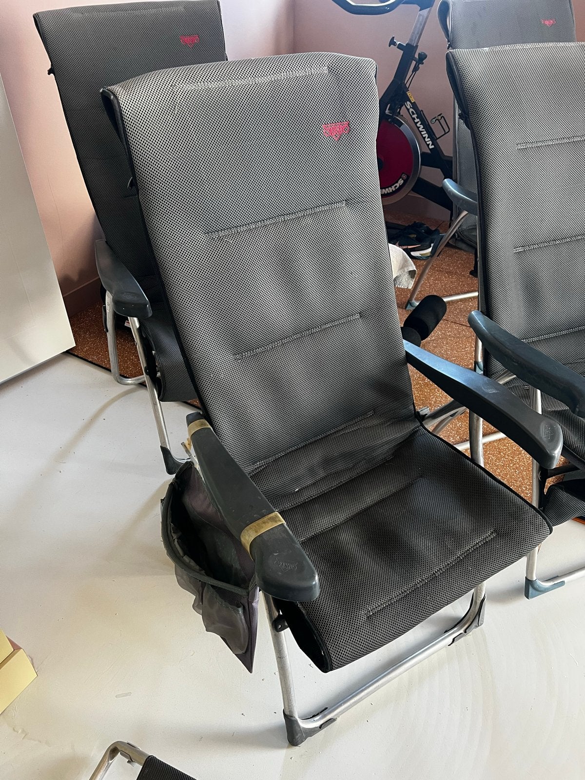 4 Crespo campingstoelen met 2 zittingverlengers, Ophalen, Gebruikt, Campingstoel