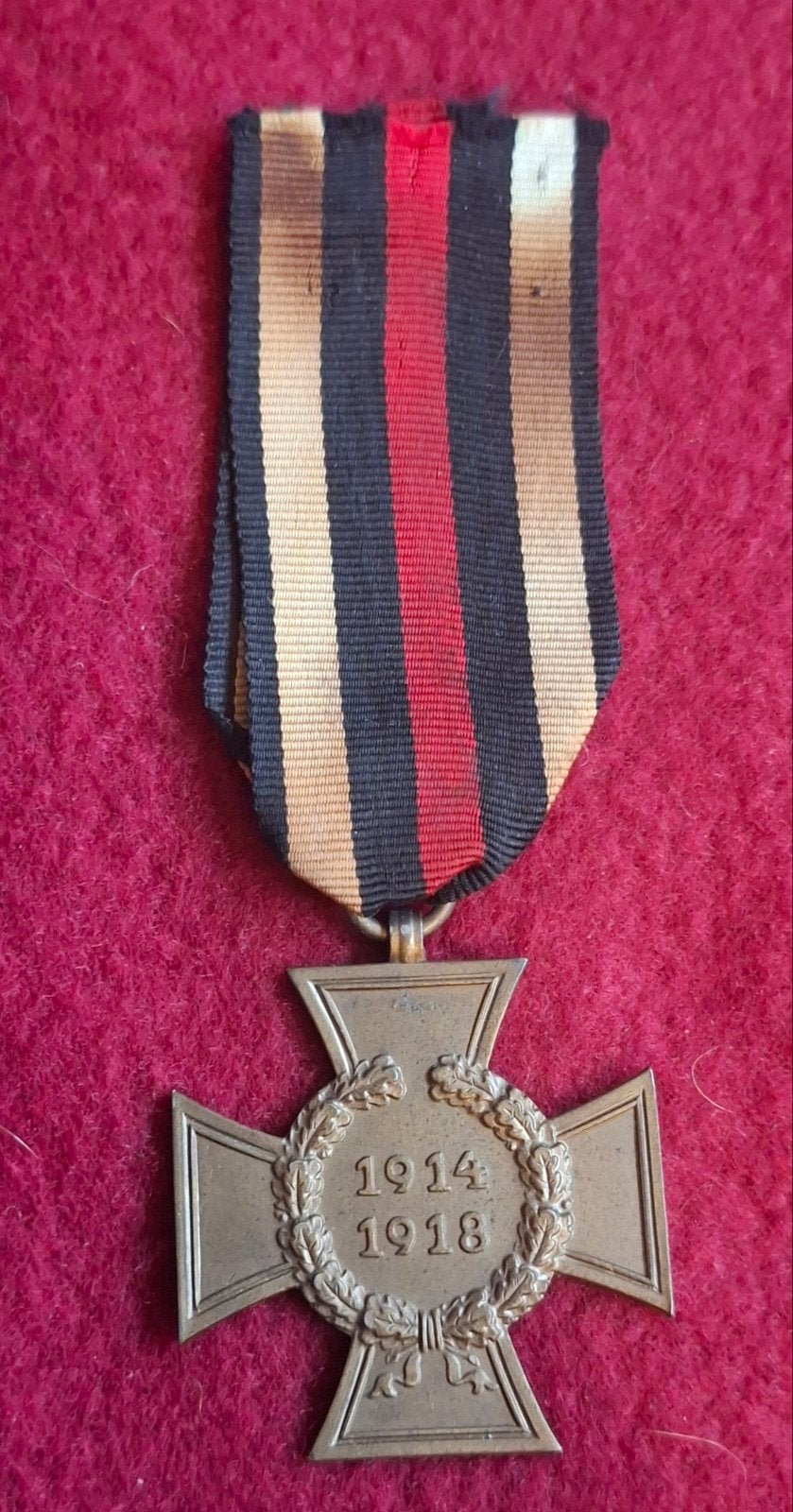 Duits Hindenburgkruis 1914/1918 zonder zwaarden Heinrich Vo, Ophalen of Verzenden, Landmacht, Duitsland, Lintje, Medaille of Wings