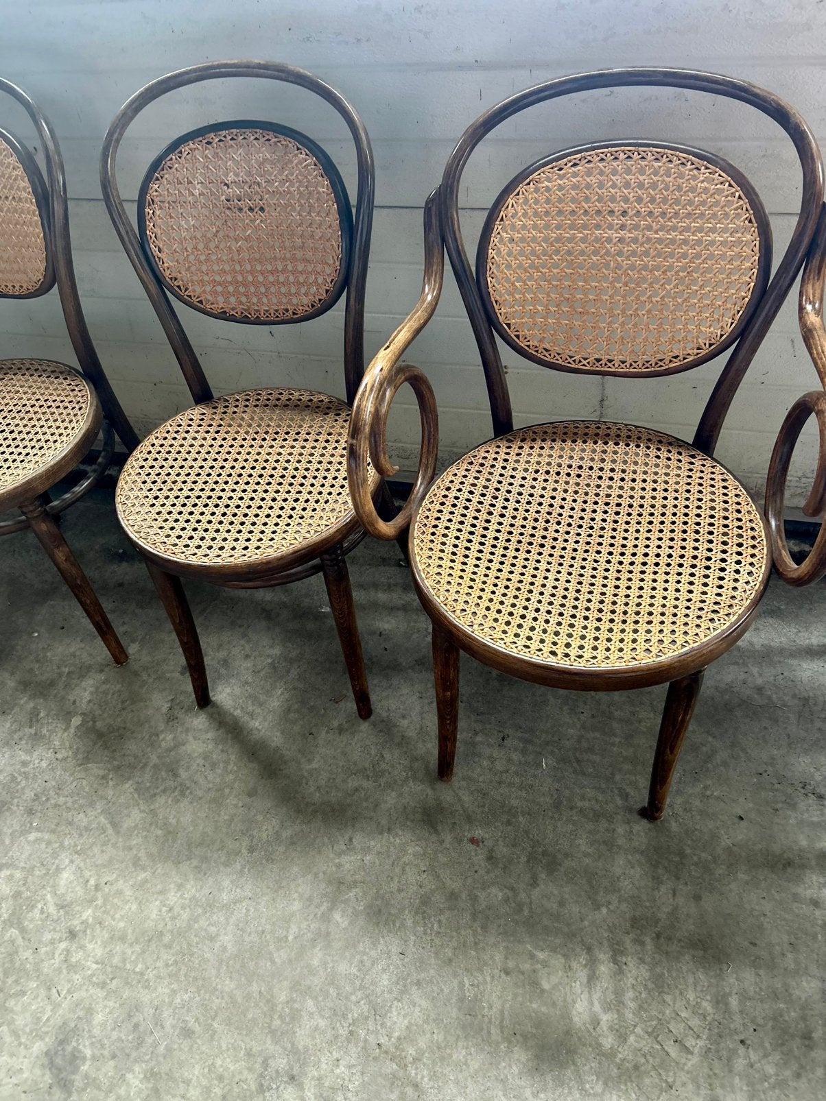 Set van 4 vinted Thonet stoelen, Ophalen