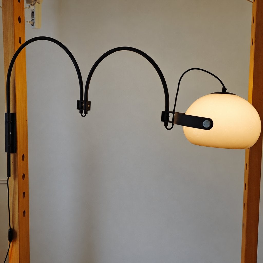 Vintage Dijkstra dubbele booglamp wandlamp, Bruin, Onbekend, Dijkstra, Onbekend