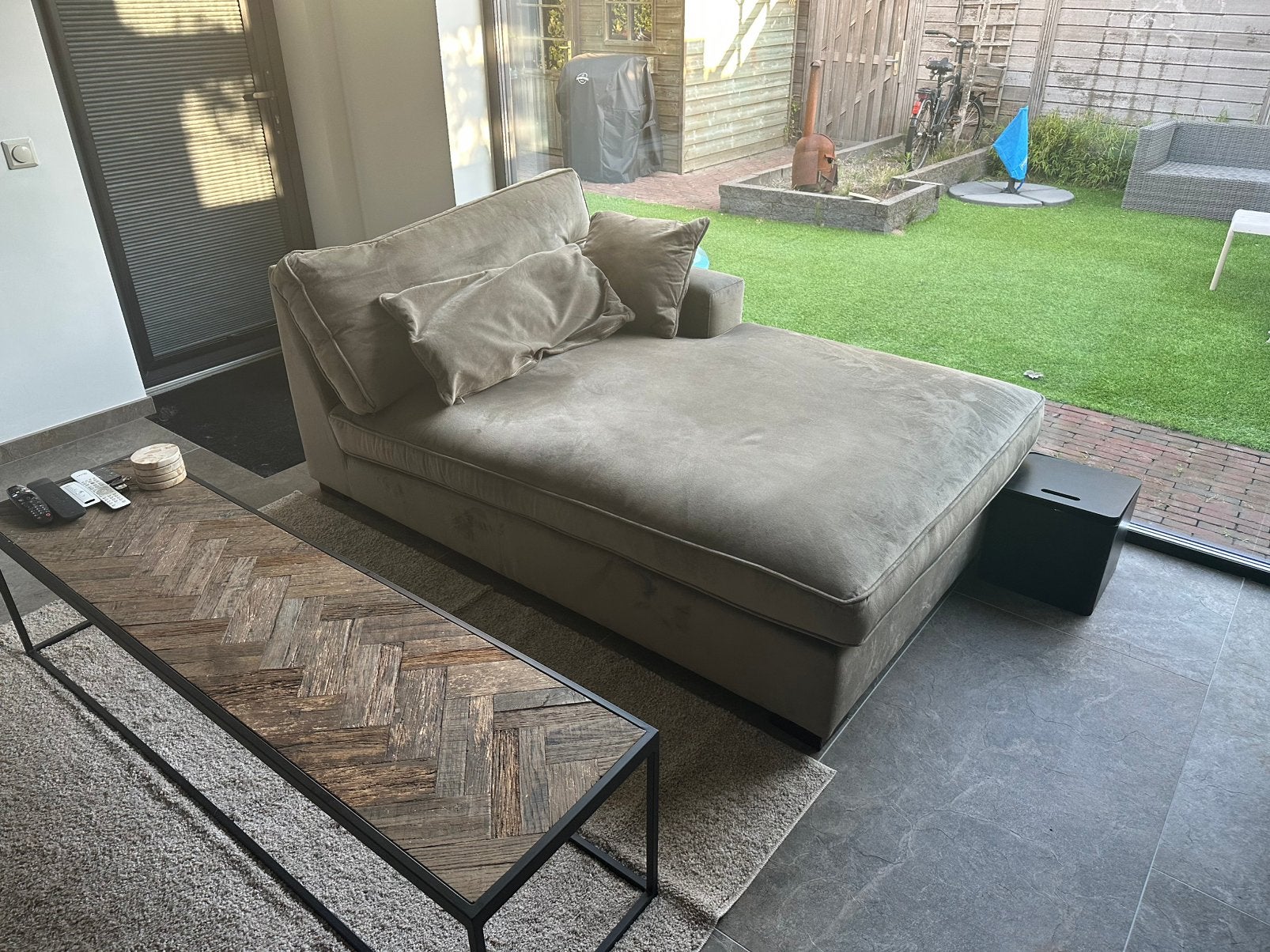 Chaise longue 2 x, Ophalen, Zo goed als nieuw, Eenpersoons, Minder dan 150 cm