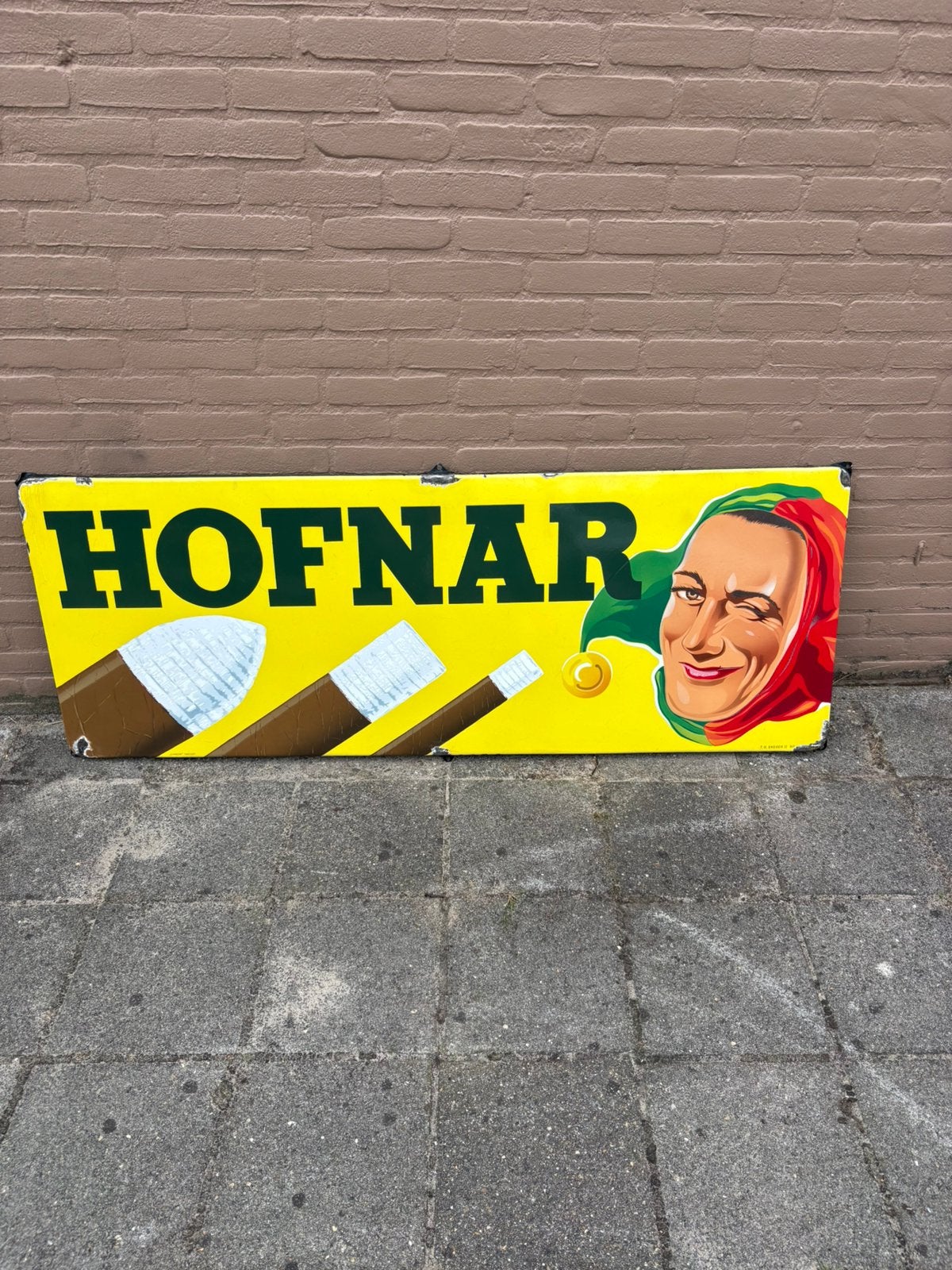 Hofnar langcat e-mail bord, Ophalen, Gebruikt, Reclamebord