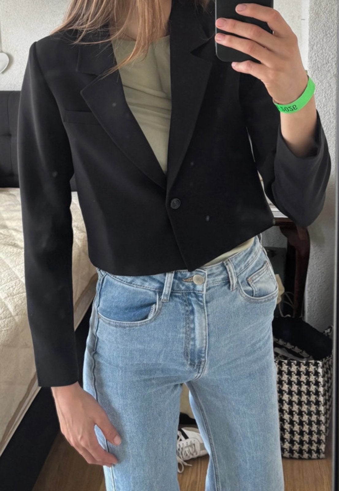 Nikkie blazer cropped, Ophalen of Verzenden, Zo goed als nieuw, Maat 34 (XS) of kleiner, Zwart