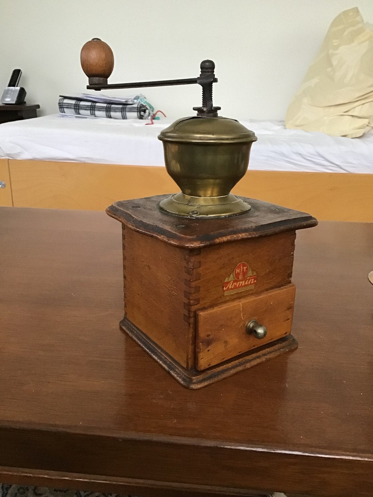 Antieke koffiemolen schoot koffiemolen, Ophalen of Verzenden