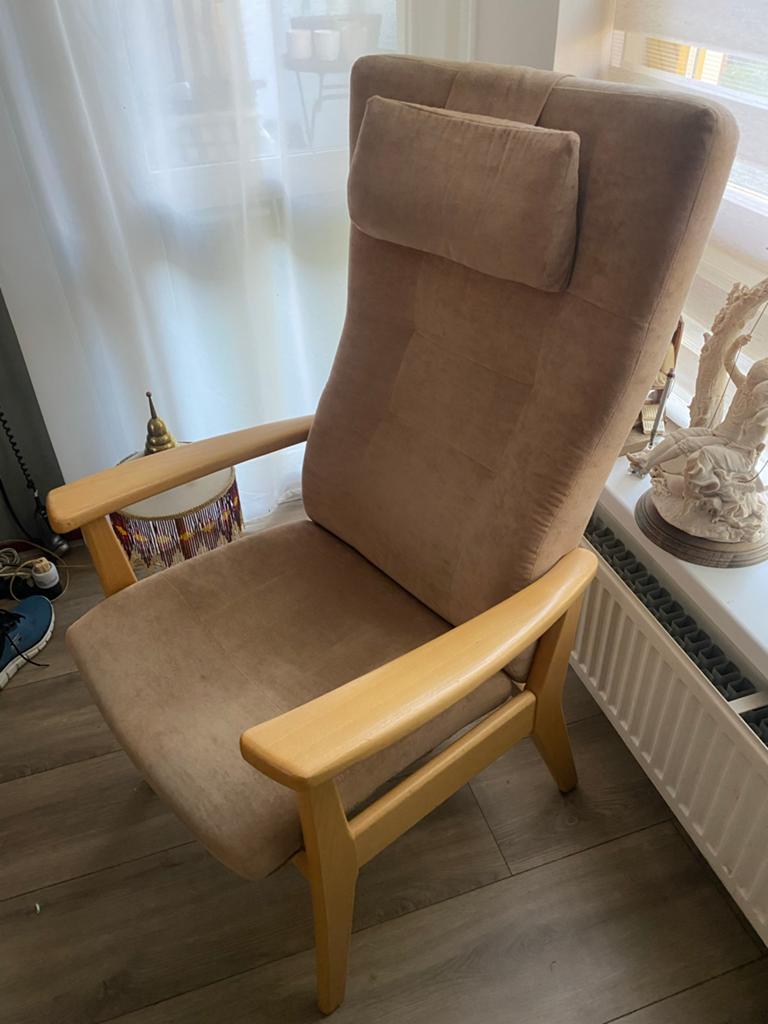 Comfortabele fauteuil (merk Farstrup), Ophalen, Gebruikt, 75 tot 100 cm, 50 tot 75 cm