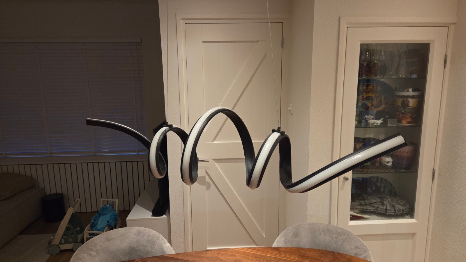 design eettafel lamp, Ophalen, Zo goed als nieuw, Overige typen, Zwart
