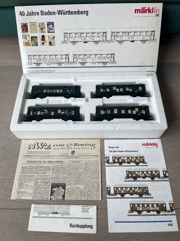Marklin 4392 set wagons ho nieuwstaat, Wisselstroom, Treinset, Verzenden, Nieuw