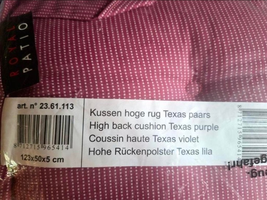 Twee nieuwe kussen hoge rug voor tuinstoelen, Ophalen, Nieuw