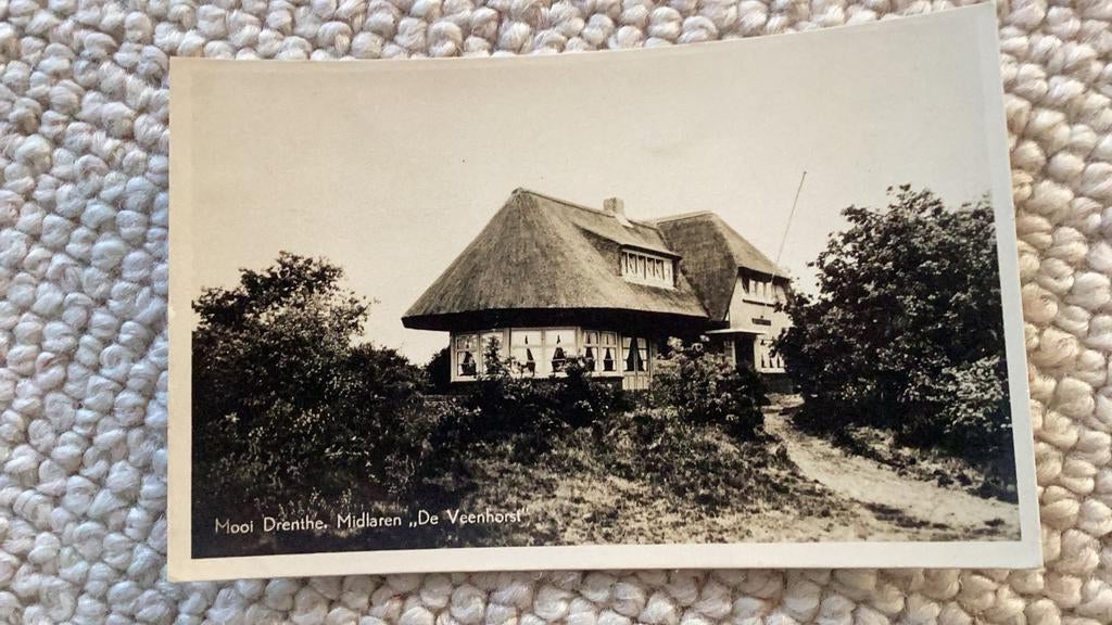 Ansichtkaart Midlaren De Veenhorst. 923, Ophalen of Verzenden, 1940 tot 1960, Gelopen, Drenthe