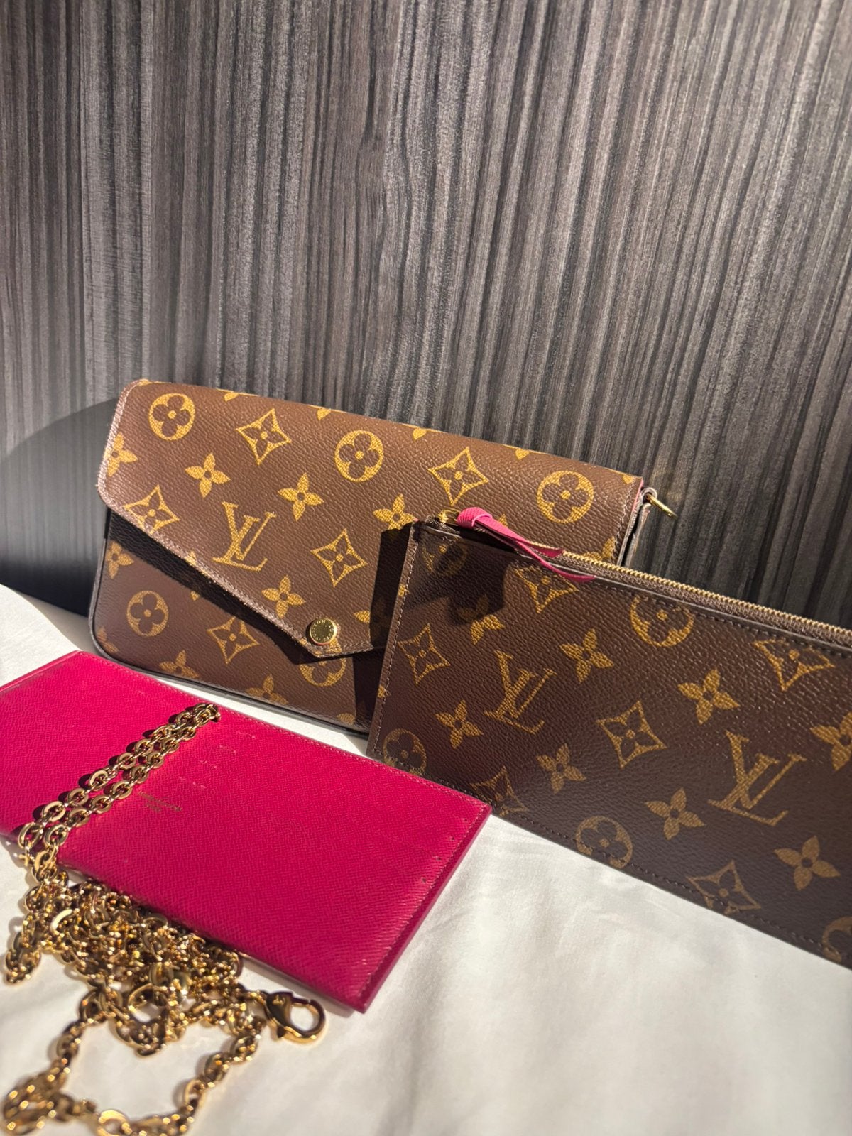 Louis Vuitton Felicie bag, Ophalen of Verzenden, Bruin
