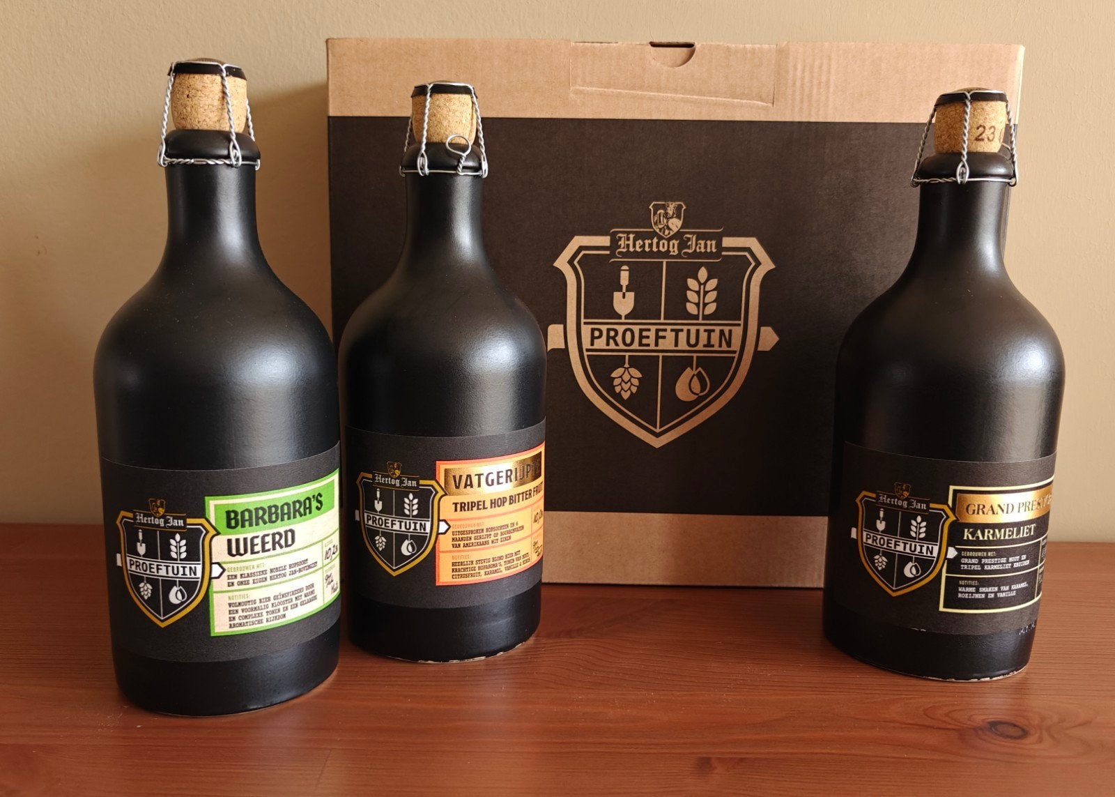 Hertog Jan Proeftuin Set van 3, Ophalen, Nieuw, Flesje(s), Hertog Jan