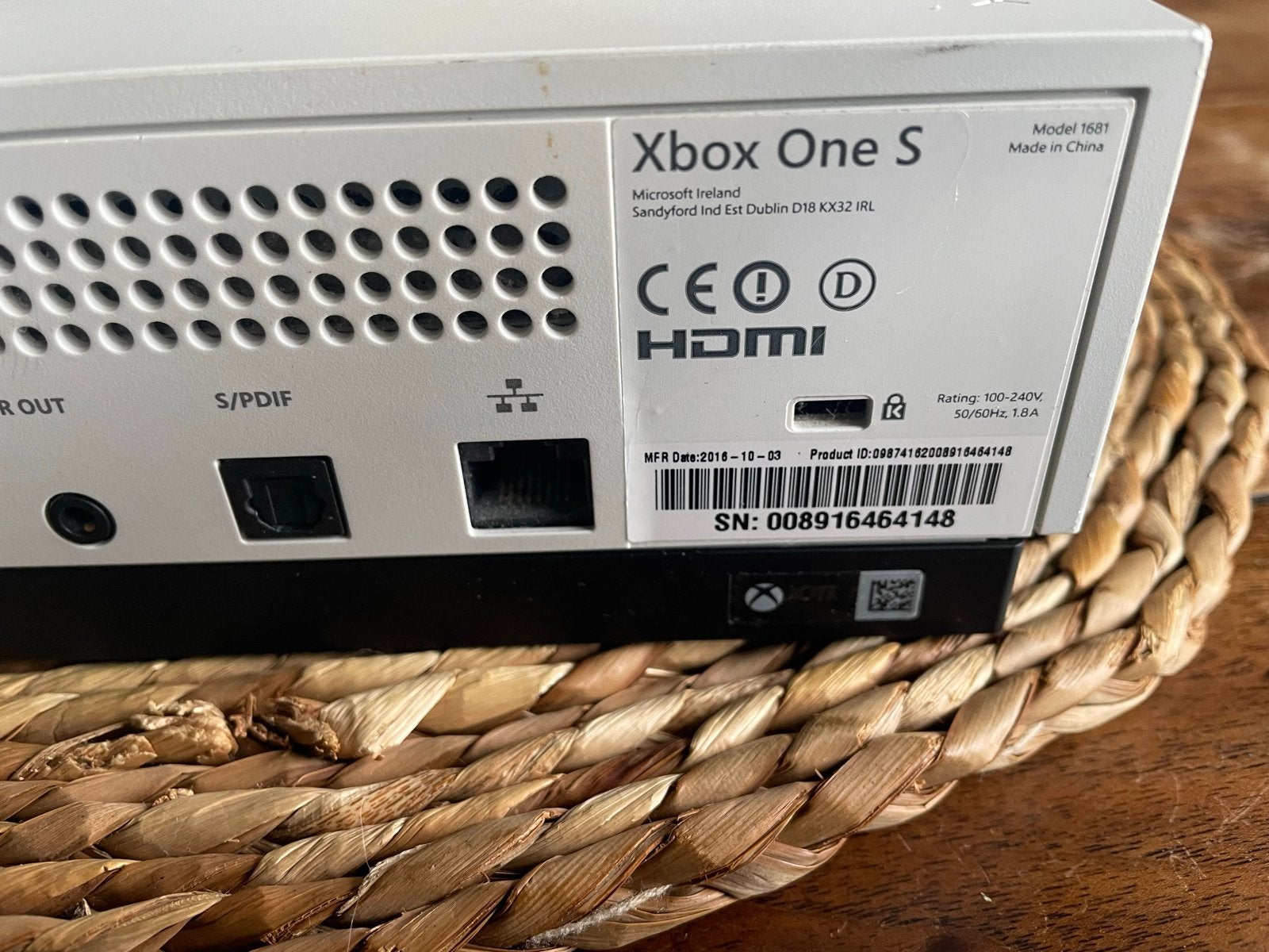 Xbox One S met 5 games - gebruik, Xbox One S, Ophalen of Verzenden, Zonder controller, 500 GB