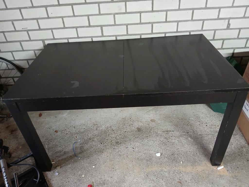 Uitschuifbare IKEA eettafel - Zwart, Ophalen, Gebruikt, 100 tot 150 cm, 50 tot 100 cm