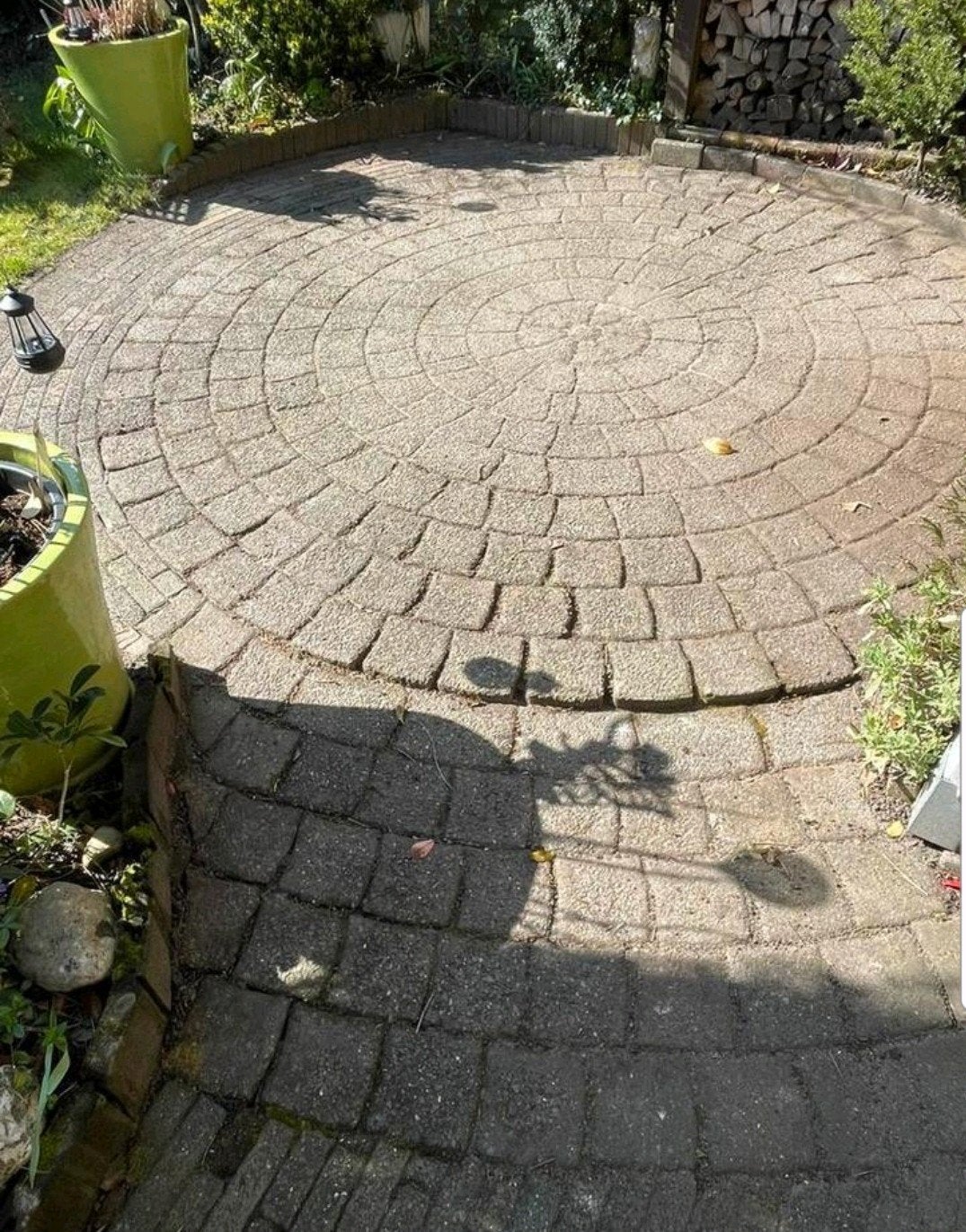 bestrating cirkel terras cobblestones, Tuin en Terras, Ophalen, Gebruikt, Beton, Klinkers